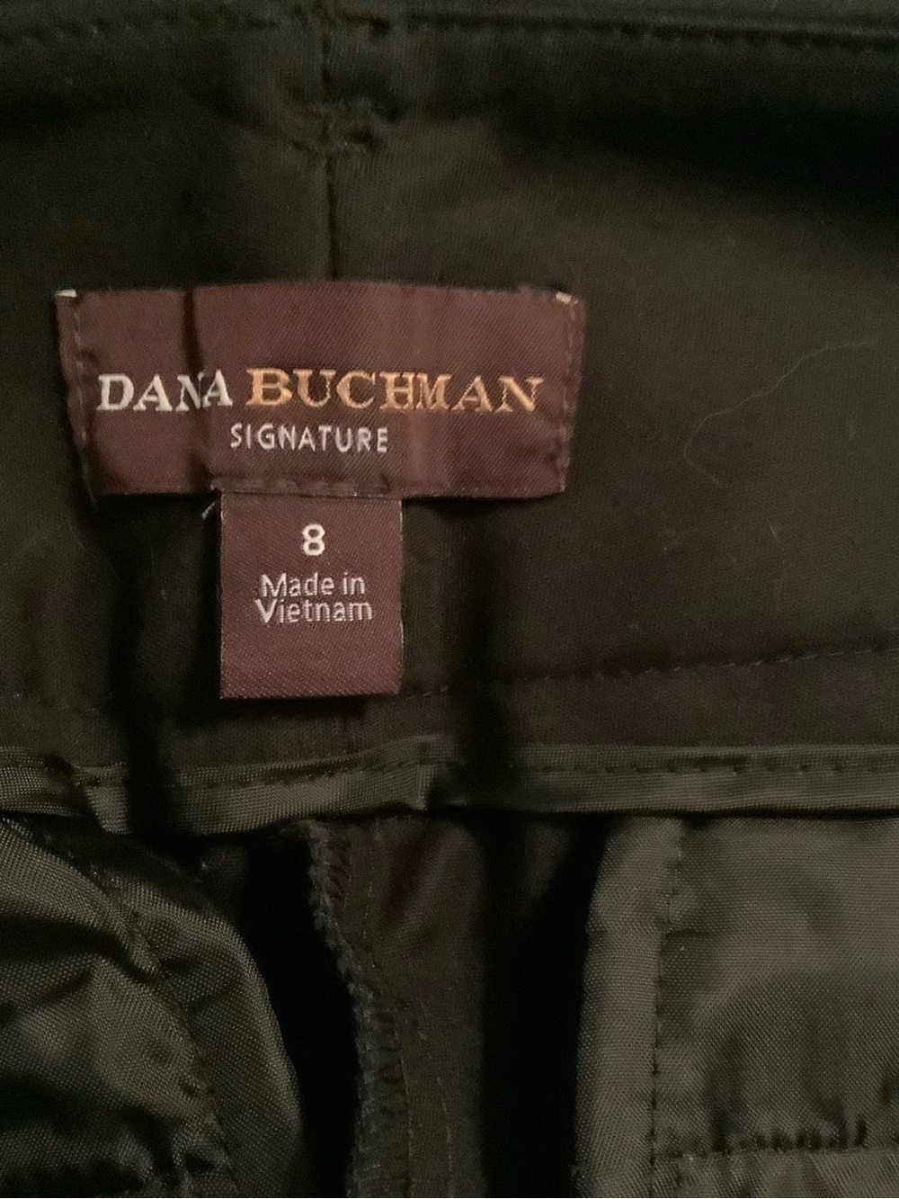 Dana Buchman Black Signature Cotton Pants sz 8